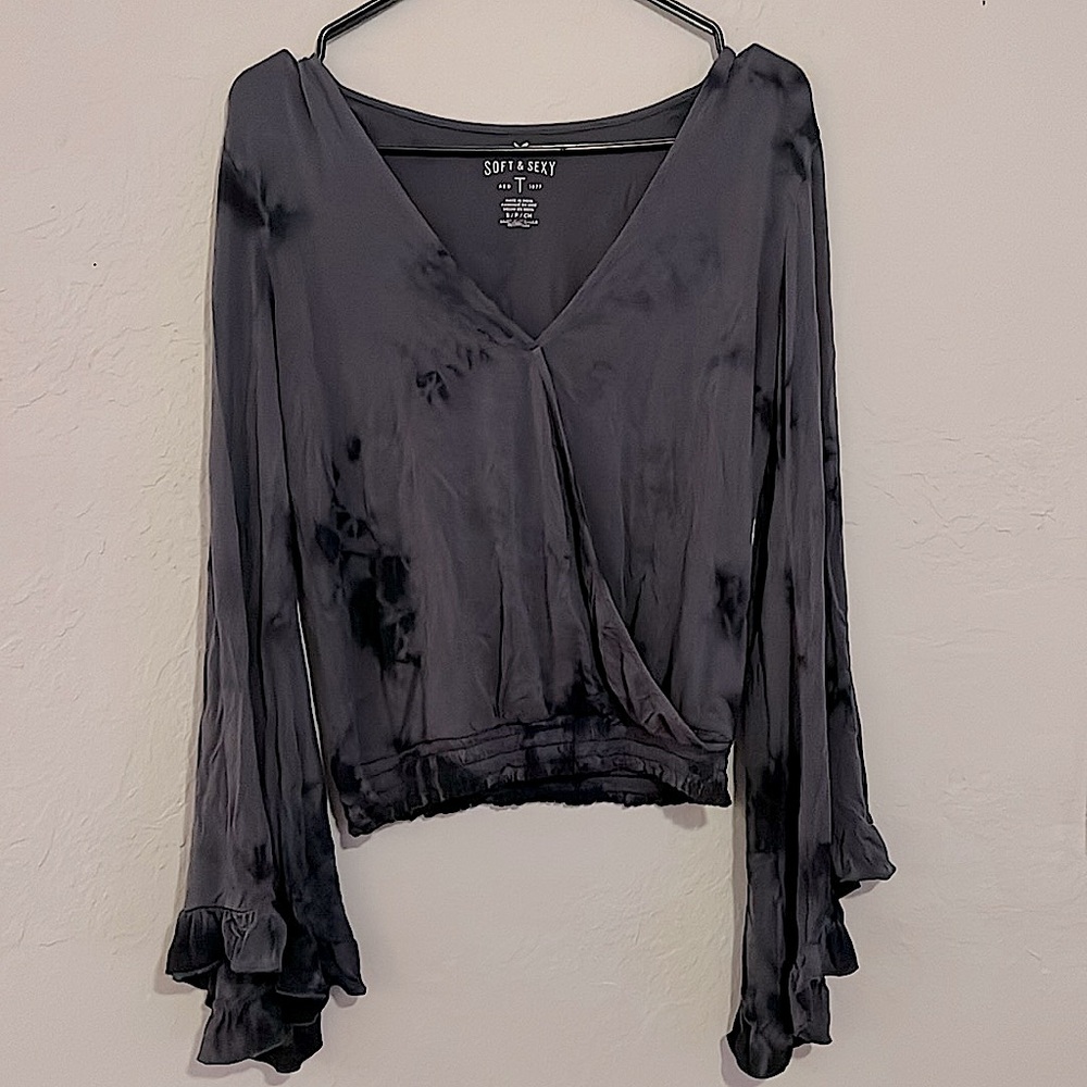 American eagle long sleeve flare shirt size small